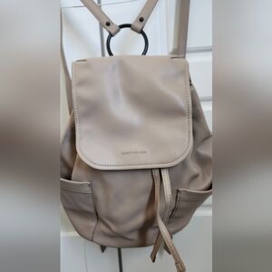 Elizabeth And James $195 Vegan Leather Backpack Beige
